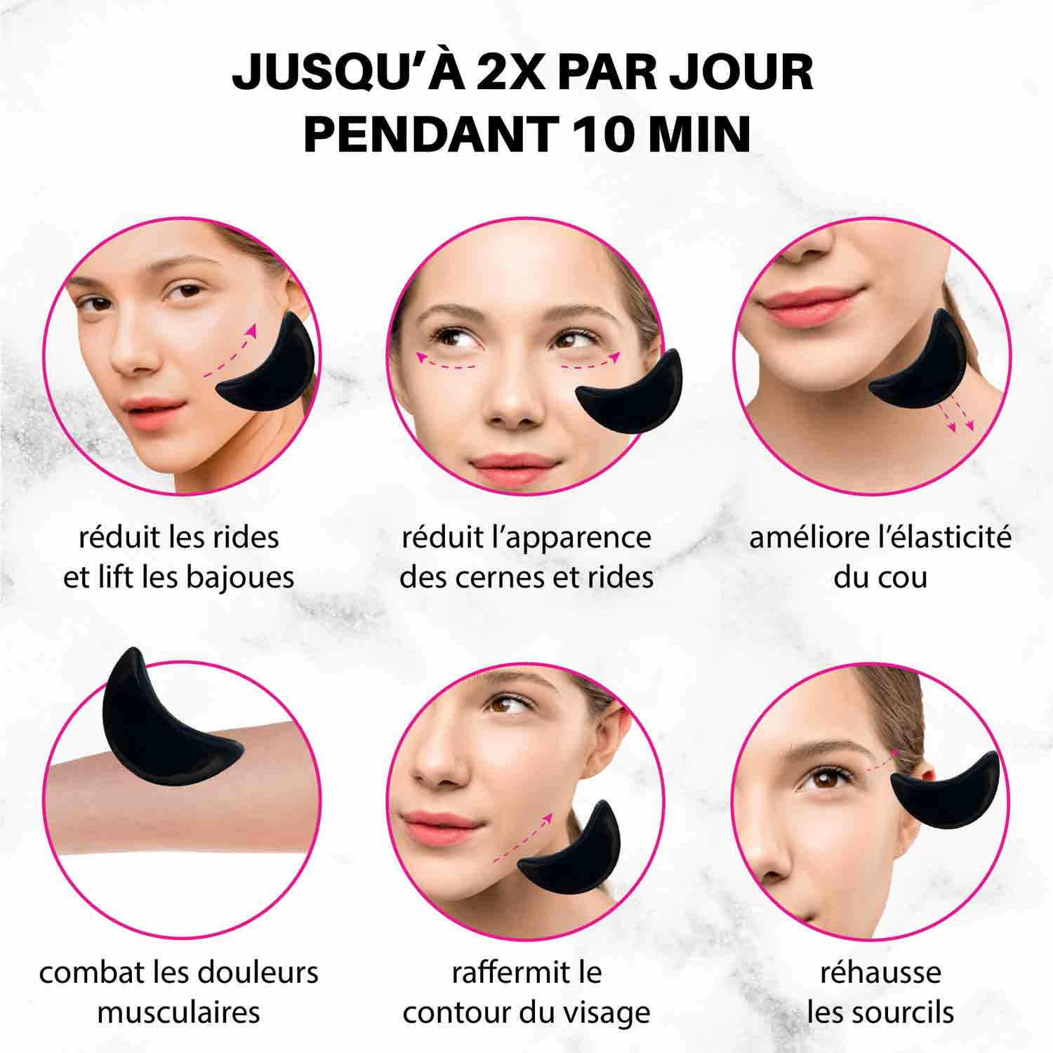 Gua Sha Obsidienne noire - Visage et Corps - Image 2